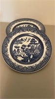 Lot of 4 Churchill Blue Willow 10" Serving Plates