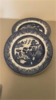 Lot of 4 Churchill Blue Willow 10" Charger Plates