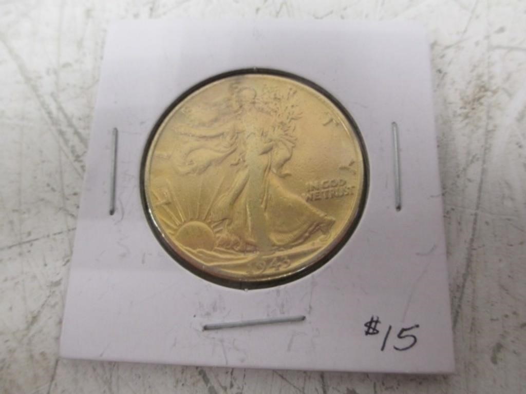 1942-D Walking Liberty Silver Half Dollar Gold