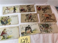 9 never used vintage post cards