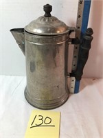 Lisk metal coffee pot w/wood handle, no insides