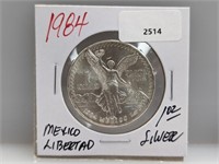 1984 1oz .999 Silver Mexico Libertad