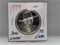 1oz .999 Silver John Wayne Round
