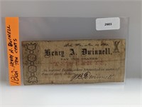 1862 Henry Dwinnell Ten Cent Note