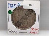 1925-S 90% Silver Peace $1 Dollar