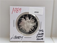 1989 90% Silver Liberty $1 Dollar