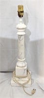White Marble Side Lamp Working