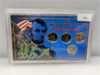 1943 Lincoln Steel Cents Set