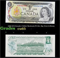 1969-1975 Canada 1 Dollar Banknote P# 85c, Sig. Cr