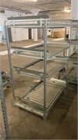 (2) DANISH TROLLEY, TOWABLE W/ 4 SHELVES and