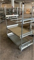 (2) DANISH TROLLEY, TOWABLE W/ 3 shelves, 4 trays