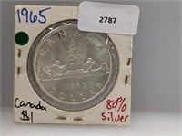 1965 80% Silver Canada $1 Dollar