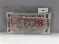 British Armed Forces Five New Pence