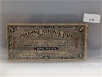 1941 Philippine Natl Bank One Peso