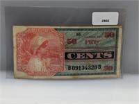 Fifty Cent Military Payment Certificate