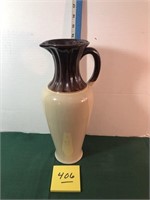 Pitcher vase, 14"h