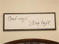 Good Night, Sleep Tight Wooden Sign