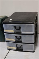 3 TIERED SEWING STORAGE WITH CONTENTS