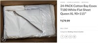 1 Case Cotton Bay Queen XL Flat Sheets