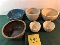 6 ceramic/pottery bowls