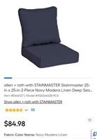 4 Sets  Deep Seat Cushion Set-Navy Blue