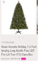 7.5' Wesley Pre Lit Long Needle Pine Tree