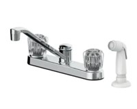 2 Handle Kitchen Faucet w/Sprayer-Chrome (203412)
