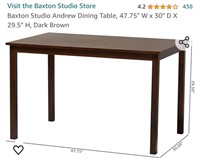 Andrew Dining Table-Espresso