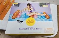 Connected Swim Tubes Inflatable Lounger
