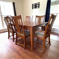 Dining Table w/ 6 Chairs
2 arm chair and 4 side