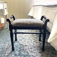 Vintage Vanity Stool w/ Fabric seat