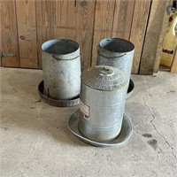 Trio of Chicken Feeders