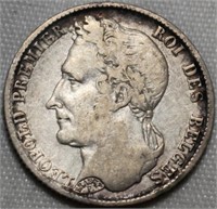 Belgium Half Franc 1844