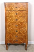 Italian Olive Wood Parquetry Lingerie Chest