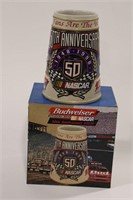 BUDWEISER NASCAR 50TH ANNIVERSARY STEIN