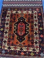 Hand Knotted Persian Turkman Rug 3x5 ft