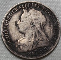 Great Britain Victoria 3 Pence 1895