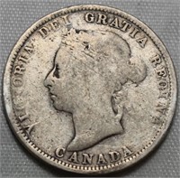 Canada 25 Cents 1890H