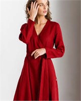 Long Sleeve Wrap Dress Size XL *See Inhouse