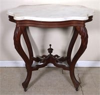 Victorian Turtle Top Parlor Table