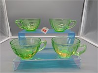 Uranium Glass Cups