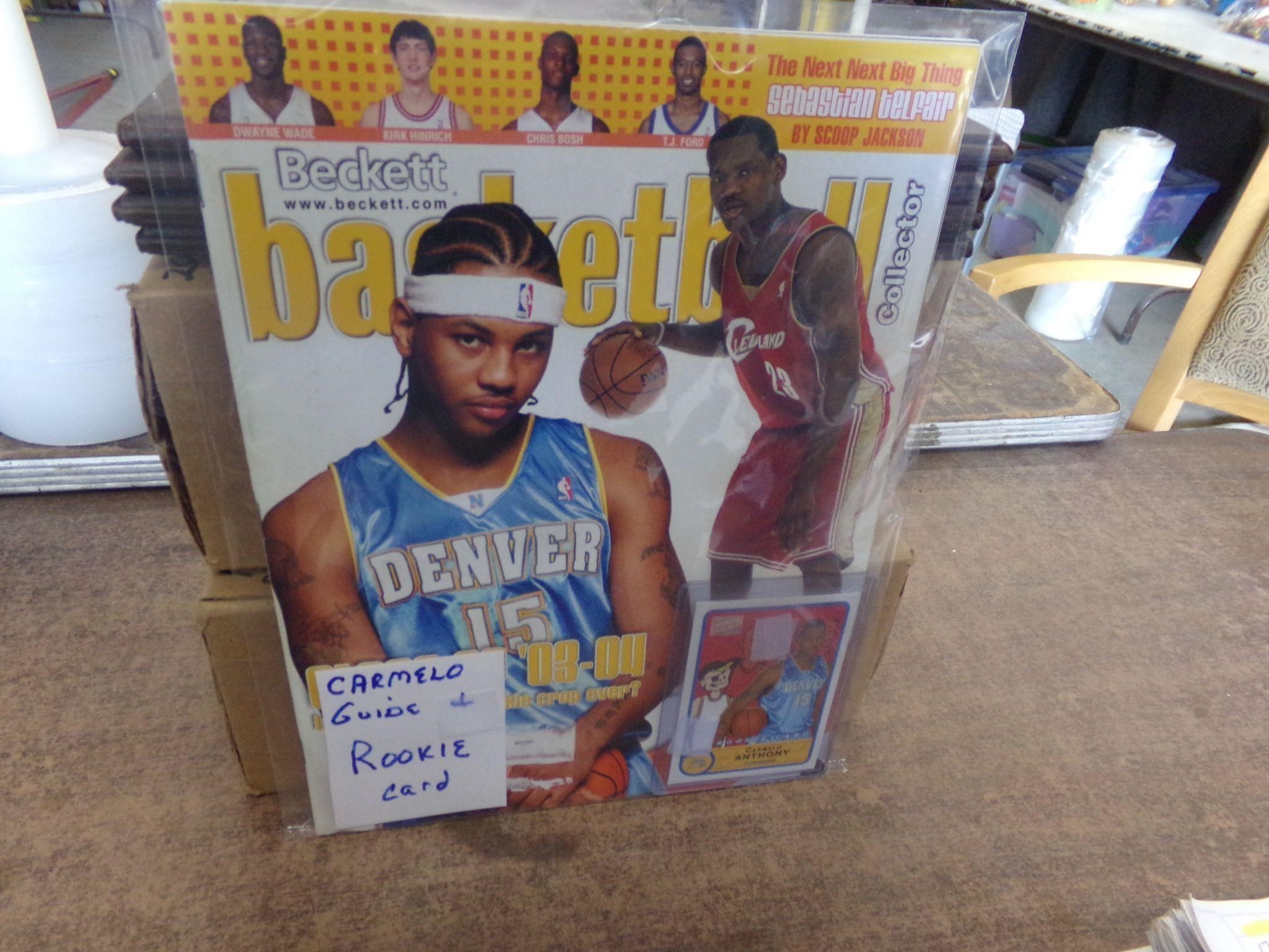 Carmelo Becket and rookie card