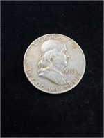 1953 D Benjamin Franklin Half Dollar