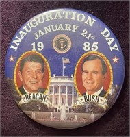 1985 vintage Inauguration Day button
