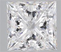 Top Lab Grown 3.25Ct E/VS1 Princess Cut Diamond