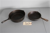 Wagner brand Cast iron pans 8 and 5