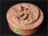 Soap stone Carved Trinket Box