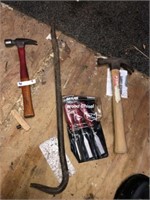 Pry Bar ~ Wood Chisel Set  + 2 Hammers