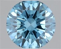Top Lab Grown 1.07 Ct VS2 Fancy Vivid Blue Diamond