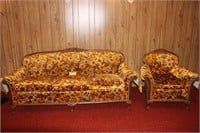 couch and sitting chair-Vintage
